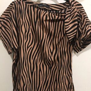 Zara zebra blouse